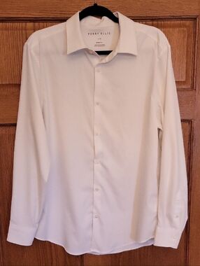 Perry Ellis Men's White Dress Shirt